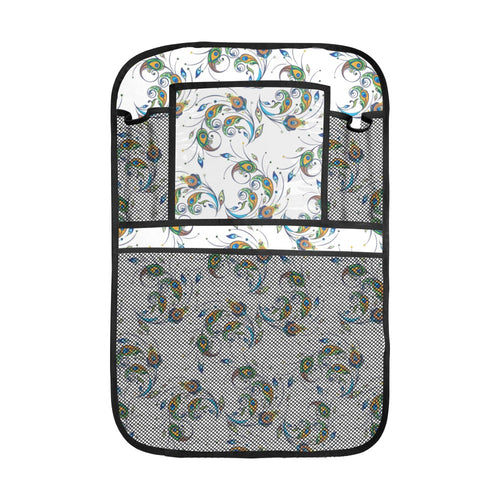 Peacock feather pattern Car Seat Back Organizer