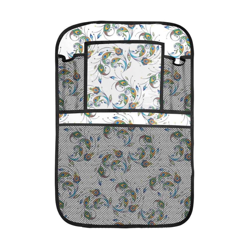 Peacock feather pattern Car Seat Back Organizer