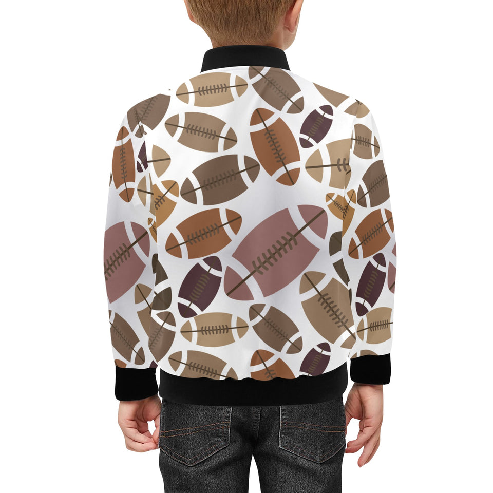 American football ball pattern Kids' Boys' Girls' Bomber Jacket