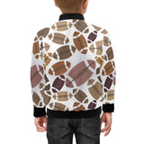 American football ball pattern Kids' Boys' Girls' Bomber Jacket