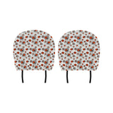 Ladybug Pattern Print Design 05 Car Headrest Cover