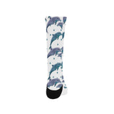 Dolphins pattern dotted background Crew Socks
