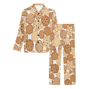 Various cookie pattern Men's Long Pajama Set