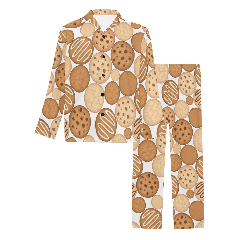 Various cookie pattern Men's Long Pajama Set