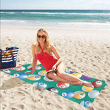 Billiard Ball Pattern Print Design 01 Beach Towel