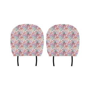 Coral Reef Pattern Print Design 03 Car Headrest Cover