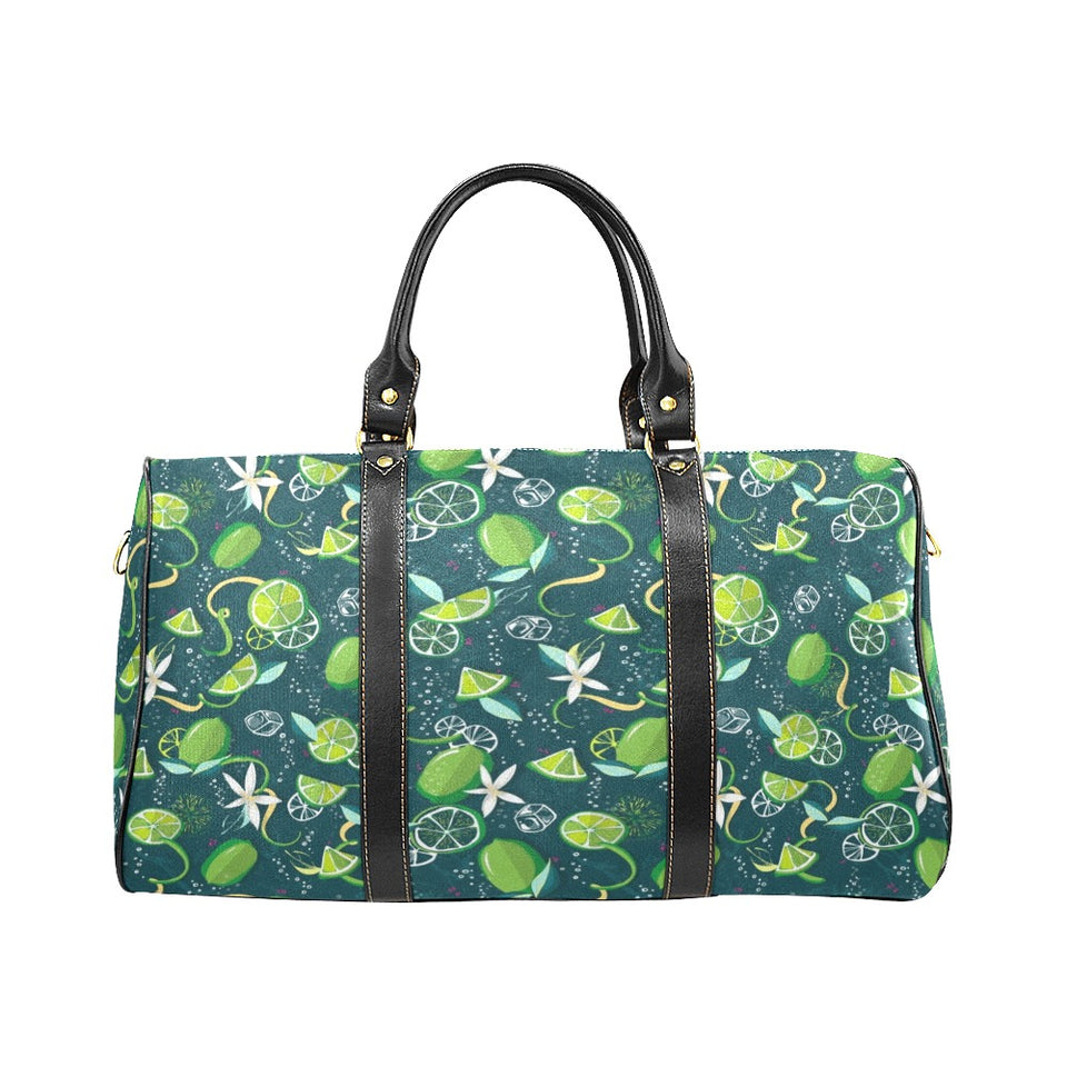 Lime ice flower pattern Travel Bag