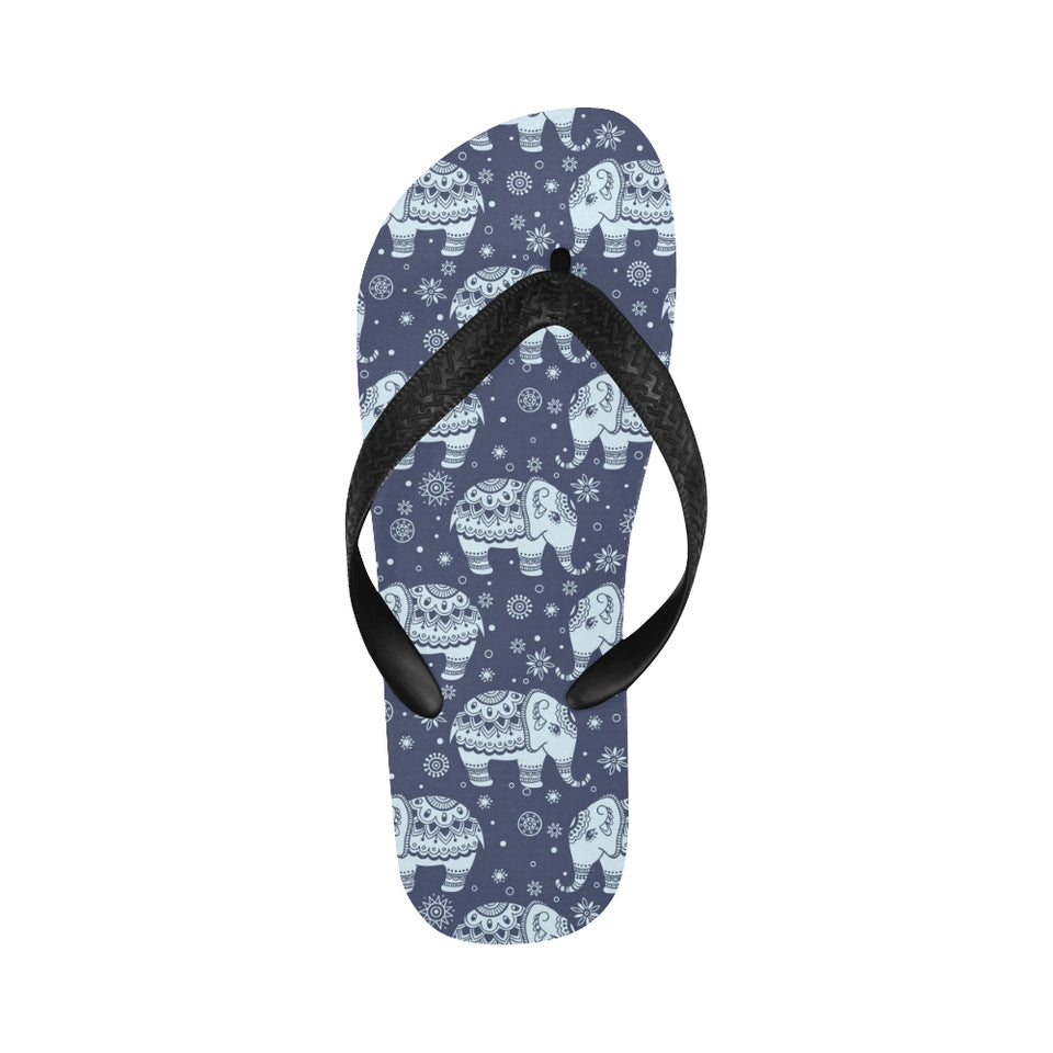 Elephant tribal design pattern Unisex Flip Flops