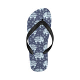 Elephant tribal design pattern Unisex Flip Flops