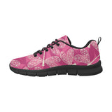 Beautiful dragonfly pink background Women's Sneaker Shoes