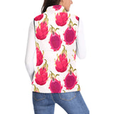 dragon fruits design pattern Women's Padded Vest