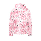 Pink flamingos pattern background Kids' Boys' Girls' Padded Hooded Jacket