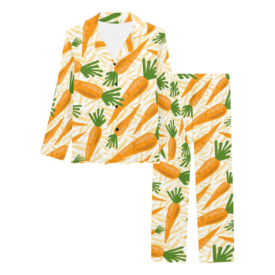 Carrot Pattern Print Design 01 Women's Long Pajama Set