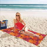 Autumn maple leaf pattern Beach Towel