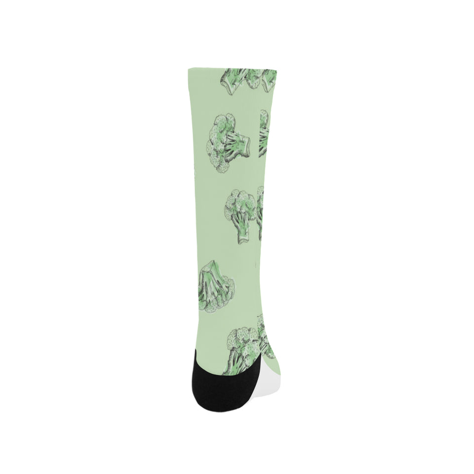 broccoli sketch pattern Crew Socks