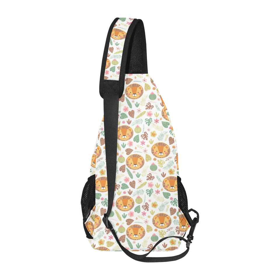 Lion Pattern Print Design 04 All Over Print Chest Bag