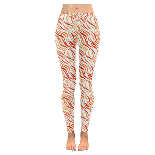Fire flame watercolor pattern Women's Legging Fulfilled In US