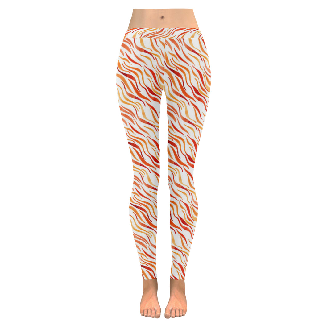Fire flame watercolor pattern Women's Legging Fulfilled In US