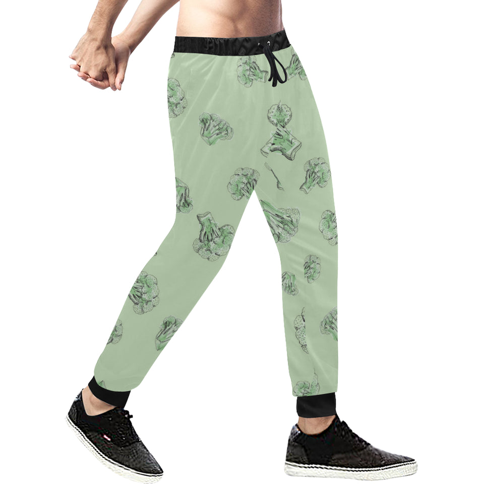 broccoli sketch pattern Unisex Casual Sweatpants
