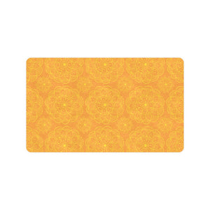 Orange traditional indian element pattern Doormat
