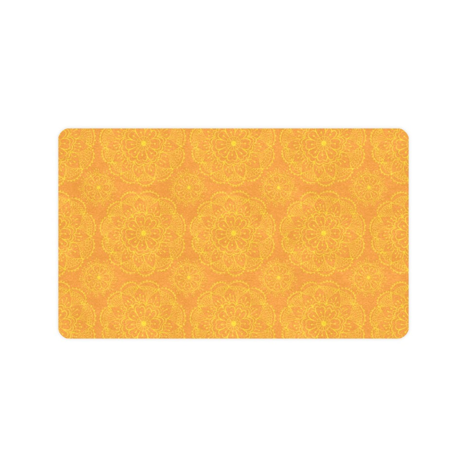Orange traditional indian element pattern Doormat