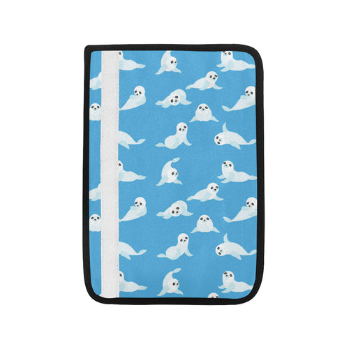 Cute sea lion seal pattern background Car Seat Belt Cover