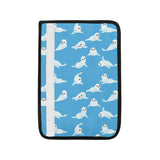 Cute sea lion seal pattern background Car Seat Belt Cover