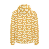 Pretzels Pattern Print Design 01 Men's Padded Hooded Jacket