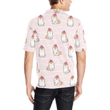 Cute Shiba Inu Dog Apple pattern Men's All Over Print Polo Shirt