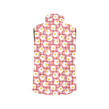 Fried Eggs Pattern Print Design 03 Women's Padded Vest