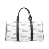 cute rhino heart pattern Travel Bag