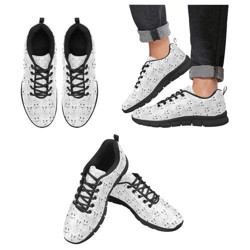 Bull Terrier Pattern Print Design 02 Men's Breathable Sneakers ( Model 055)