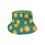 Sun green background Unisex Bucket Hat