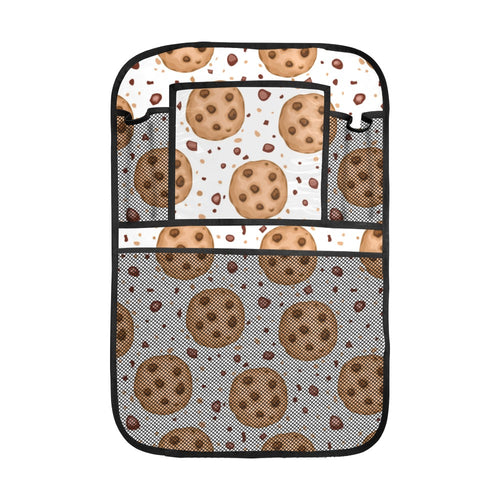 chocolate chip cookie pattern Car Seat Back Organizer