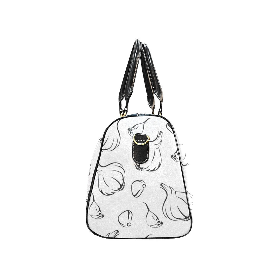 Garlic pattern black white Travel Bag