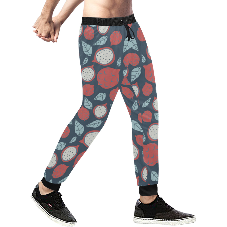 dragon fruits dark blue background Unisex Casual Sweatpants