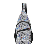 Skate Board Pattern Print Design 03 All Over Print Chest Bag