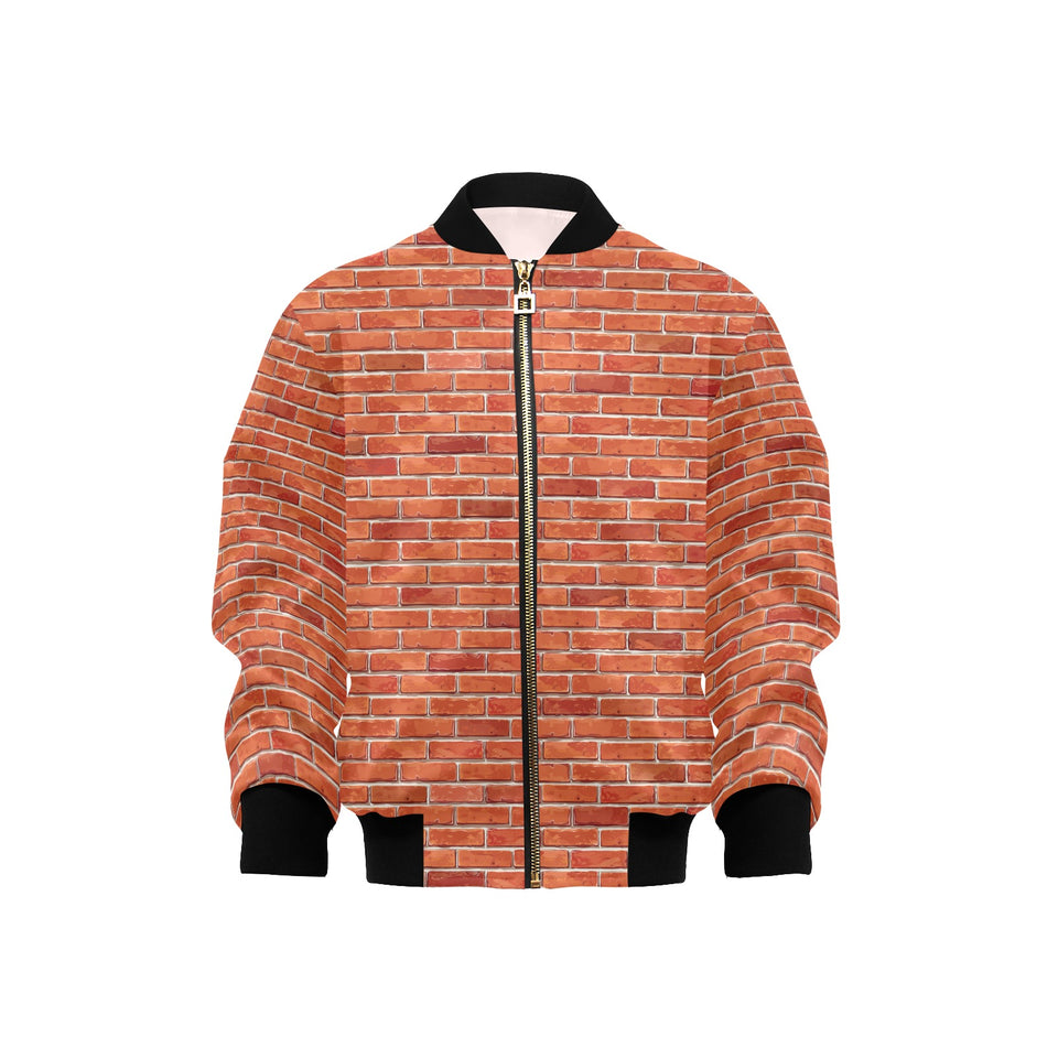 Brick Printed Pattern Print Design 03 Kids' Boys' Girls' Bomber Jacket