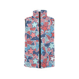Hand drawn colorful starfish Women's Padded Vest