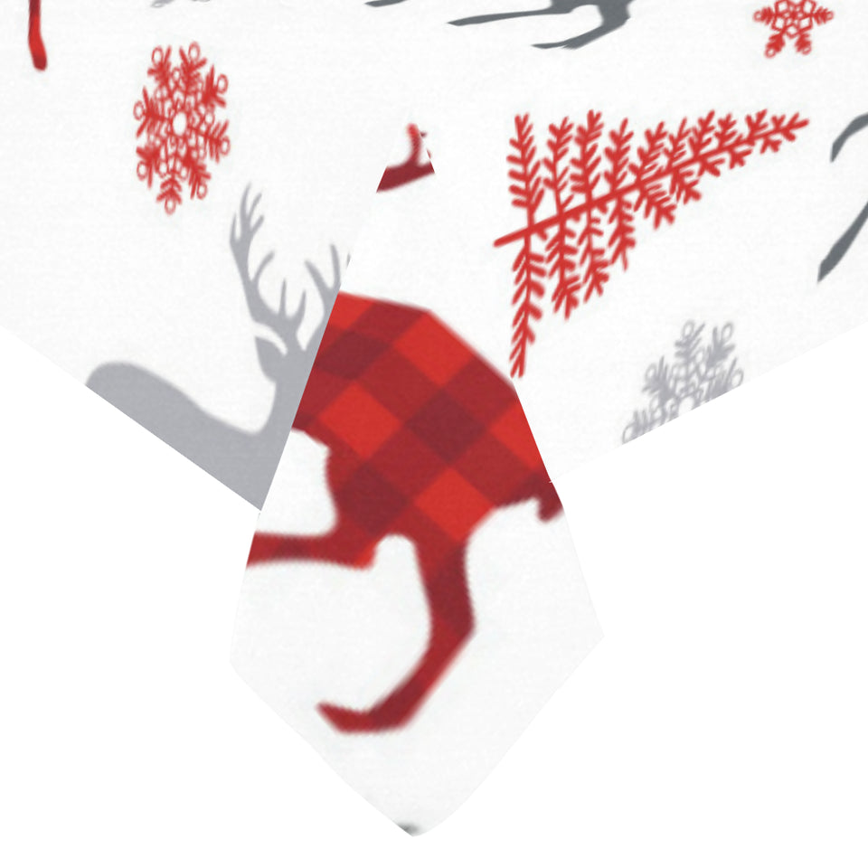Deer tree snowflakes chrismas pattern Tablecloth
