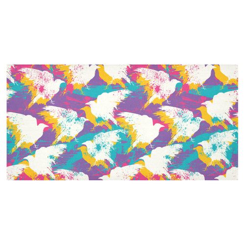 Colorful crow illustration pattern Tablecloth