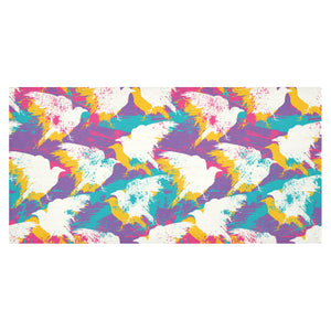 Colorful crow illustration pattern Tablecloth