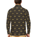 Casino Cards Suits Pattern Print Design 01 Men's Long Sleeve Polo Shirt