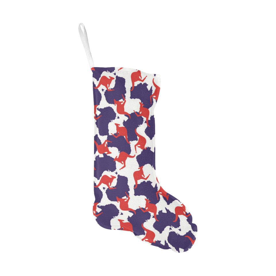 Kangaroo Australian pattern Christmas Stocking