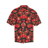 Tomato black background Men's All Over Print Hawaiian Shirt