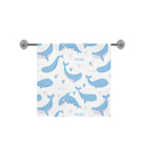 Blue whale pattern Bath Towel