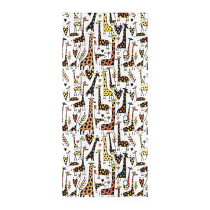 Giraffe Pattern Print Design 05 Beach Towel