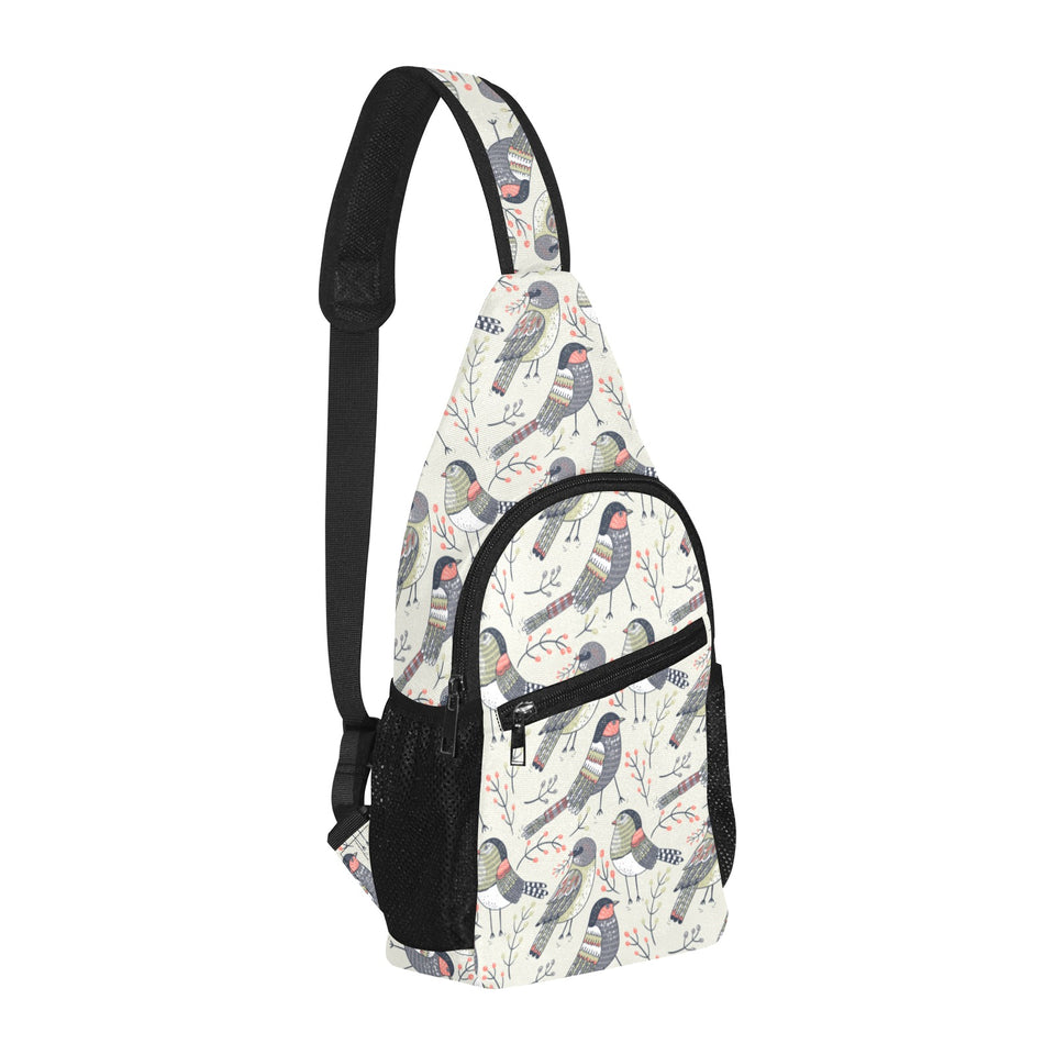 Pigeon Pattern Print Design 04 All Over Print Chest Bag