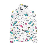 Candy design pattern Men's Padded Hooded Jacket