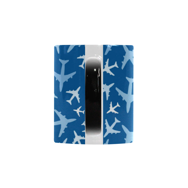 Airplane pattern in the sky Morphing Mug Heat Changing Mug